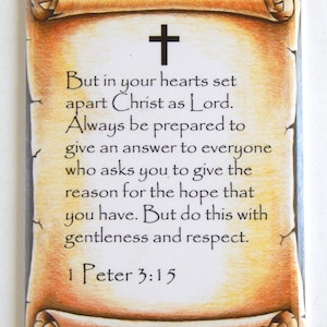 1 Peter 3:15 Bible Verse Fridge Magnet