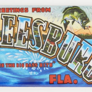 Greetings from Leesburg Florida Fridge Magnet &quot;style A&quot;