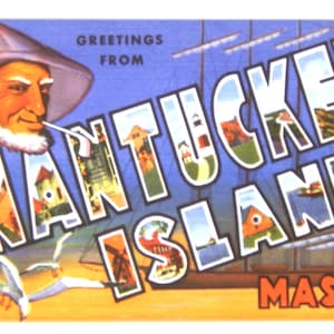 Greetings from Nantucket Island Massachusetts Fridge Magnet
