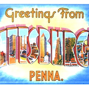 Greetings from Pittsburgh Pennsylvania Fridge Magnet &quot;style A&quot;