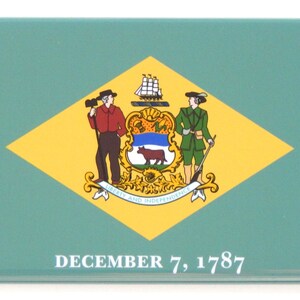 Delaware State Flag Fridge Magnet