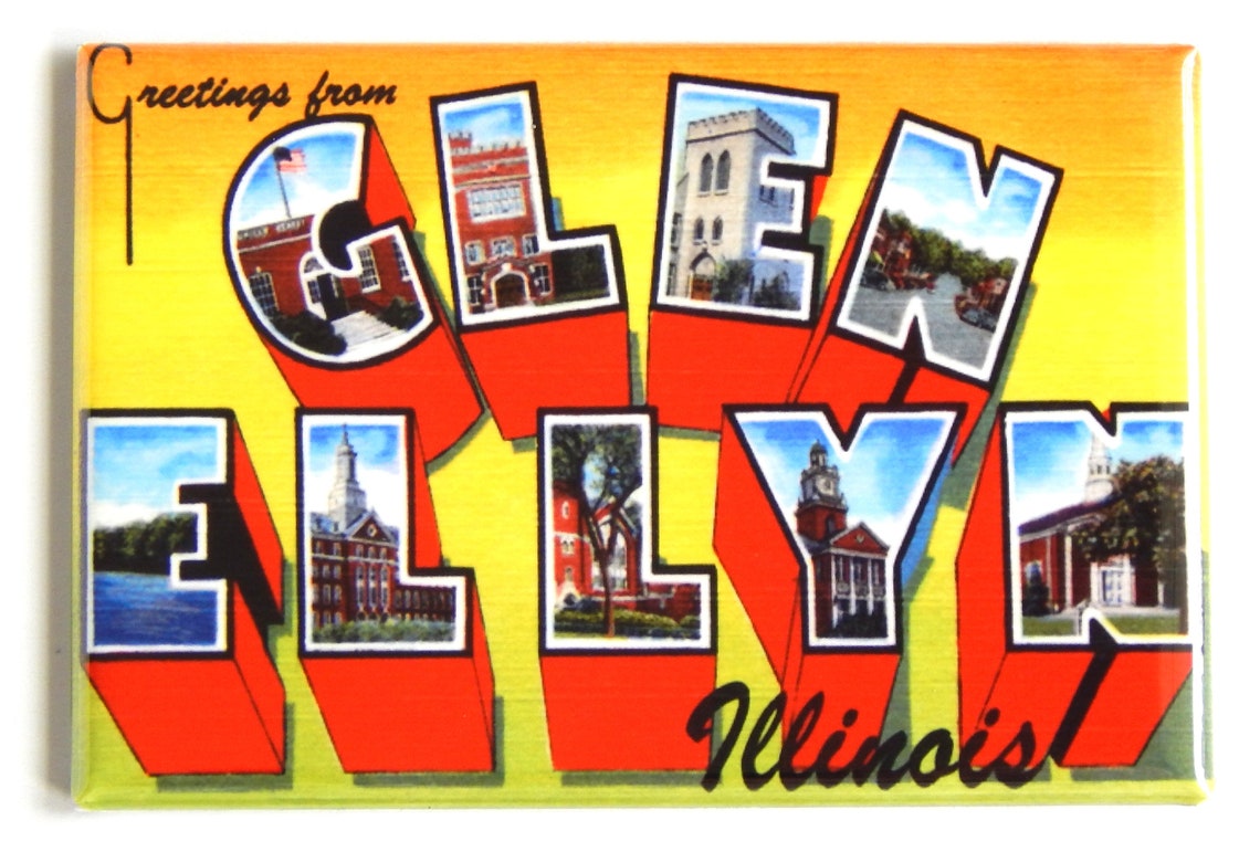 Greetings from Glen Ellyn Illinois Fridge Etsy