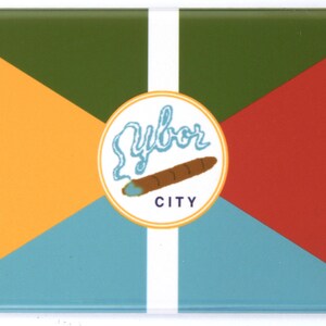 Flaga Ybor City Florida magnes na lodówkę