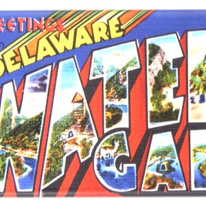 Greetings from Delaware Water Gap Pennsylvania Fridge Magnet &quot;style A&quot;