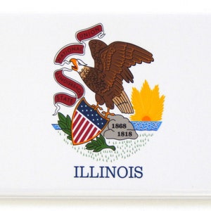 Illinois State Flag Fridge Magnet