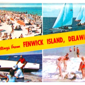 Greetings from Fenwick Island Delaware Fridge Magnet &quot;style A&quot;