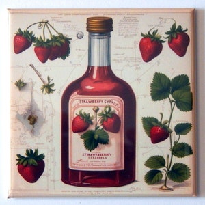 Strawberry Syrup Fridge Magnet &quot;style B&quot;