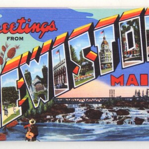 Greetings from Lewiston Maine Fridge Magnet