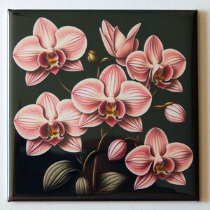 Pink Orchids Fridge Magnet &quot;style B&quot;
