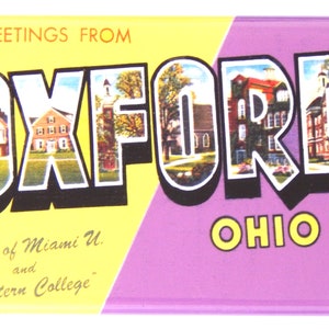 Greetings from Oxford Ohio Fridge Magnet