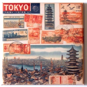 Tokyo Kühlschrankmagnet ""Luftpost"""