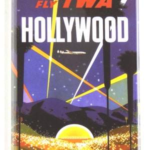 Hollywood California Travel Poster Fridge Magnet