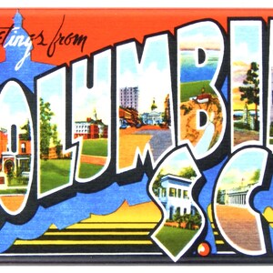 Greetings from Columbia South Carolina Fridge Magnet &quot;style C&quot;