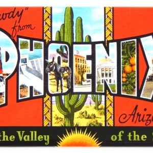 Greetings From Phoenix Arizona Fridge Magnet 