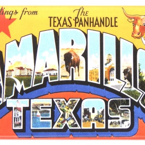 Greetings from Amarillo Texas Fridge Magnet