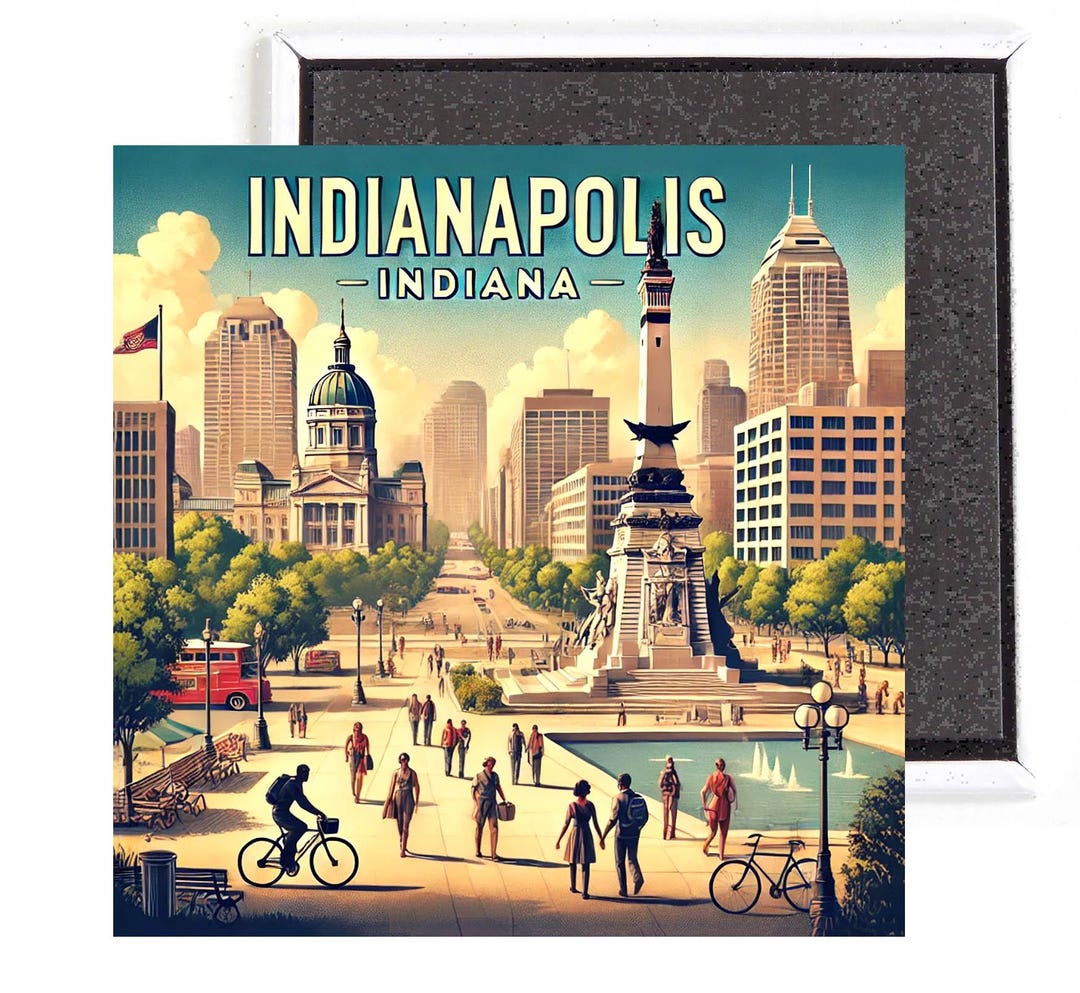 Indianapolis Indiana Travel Souvenir Fridge Magnet - Etsy