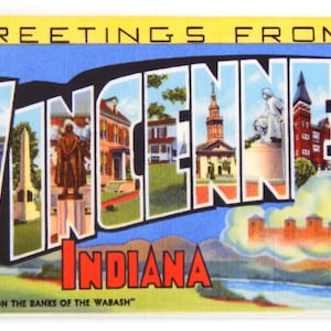 Greetings from Vincennes Indiana Fridge Magnet