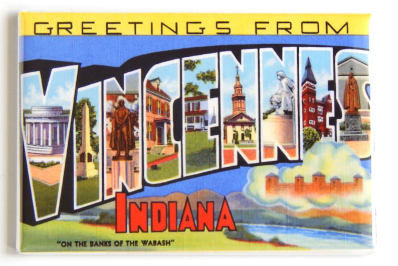 Greetings From Vincennes Indiana Fridge Etsy
