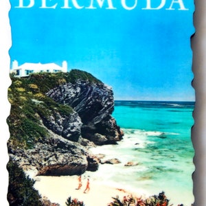 Bermuda Travel Poster Fridge Magnet (wood, style A)