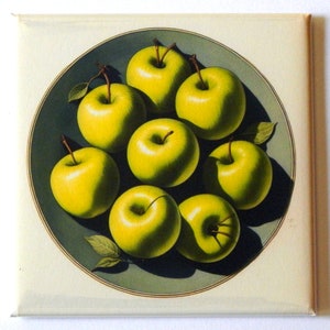 Grüne Äpfel Kühlschrankmagnet &quot;Style B&quot;