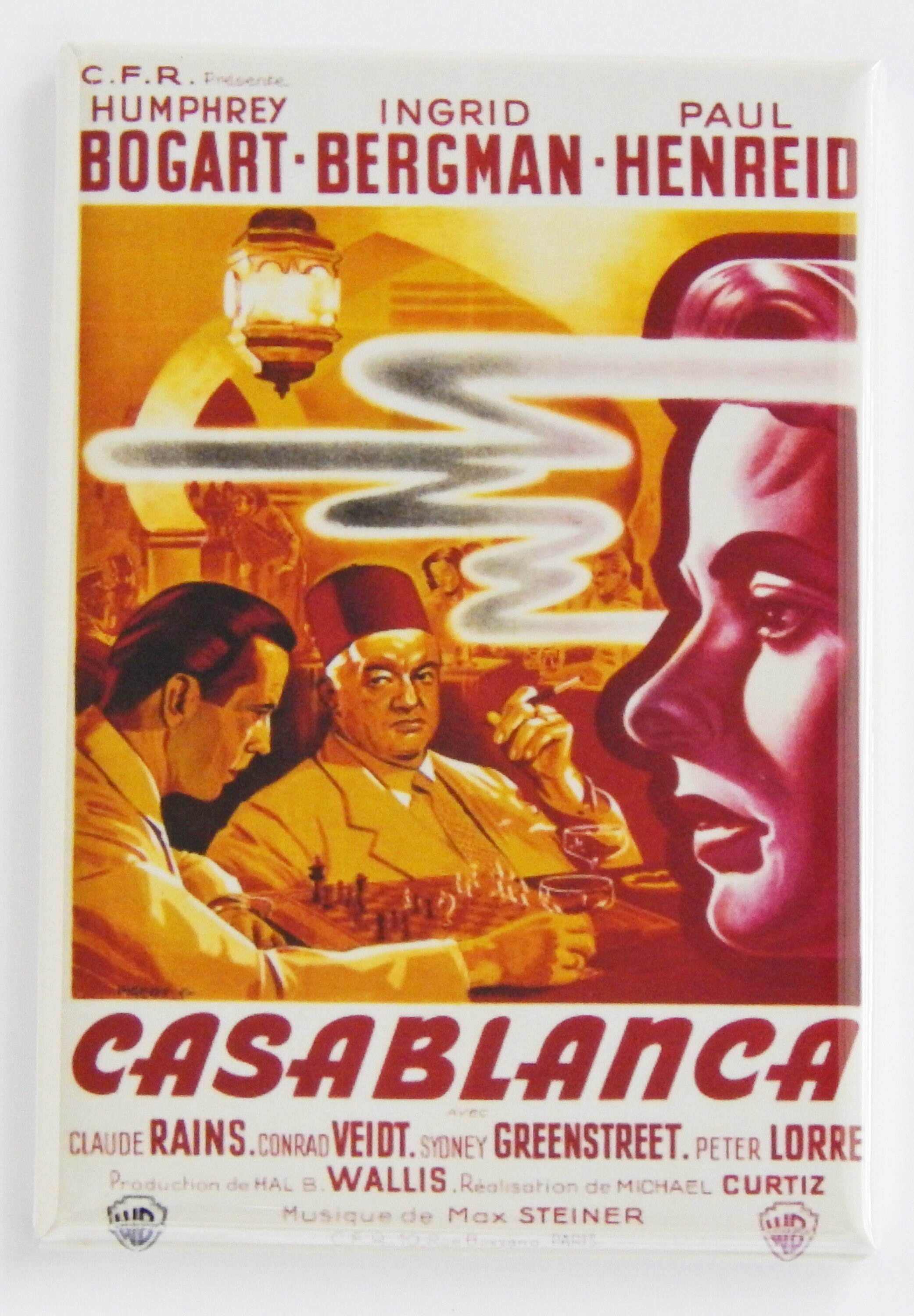 Kitchen Décor Casablanca Movie Poster Fridge Magnet style D ...