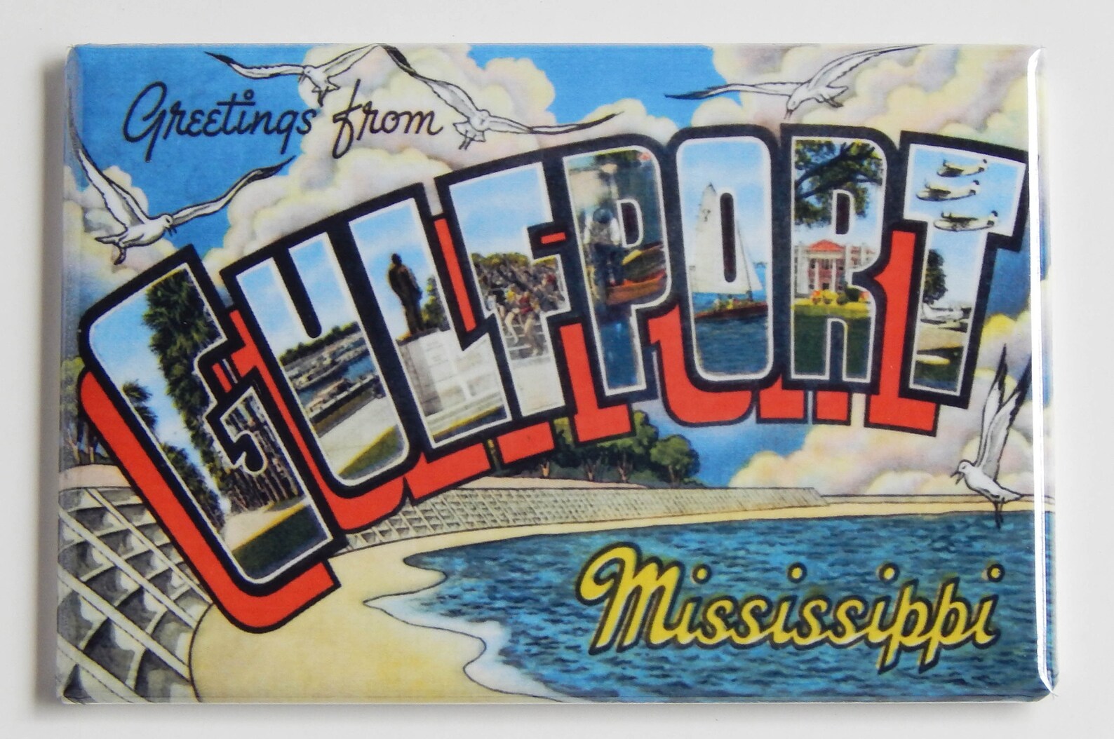 Greetings From Gulfport Mississippi Fridge Magnet style - Etsy