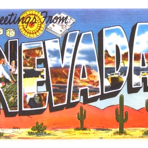 Greetings from Nevada Fridge Magnet &quot;style A&quot;