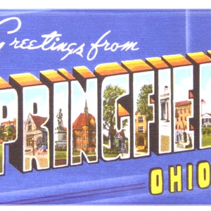 Greetings from Springfield Ohio Fridge Magnet