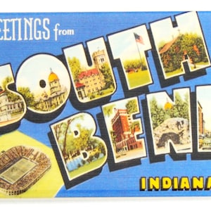 Greetings from South Bend Indiana Fridge Magnet