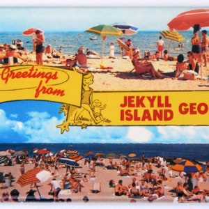 Greetings from Jekyll Island Georgia Fridge Magnet &quot;style B&quot;