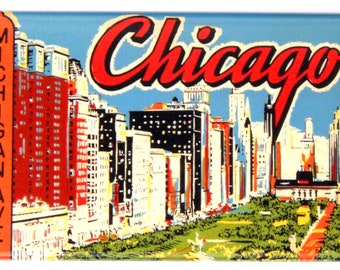 Chicago Illinois Travel Fridge Magnet