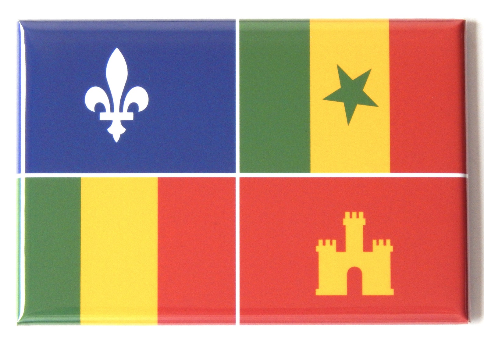 Louisiana Creole Flag Fridge Magnet | Etsy