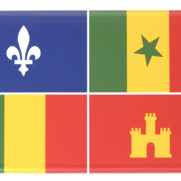 Louisiana Creole Flag Fridge Magnet