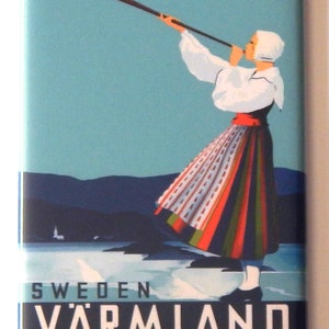 Sweden Travel Fridge Magnet