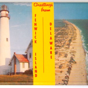 Greetings from Fenwick Island Delaware Fridge Magnet &quot;style C&quot;
