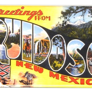 Greetings from Ruidoso New Mexico Fridge Magnet &quot;style A&quot;
