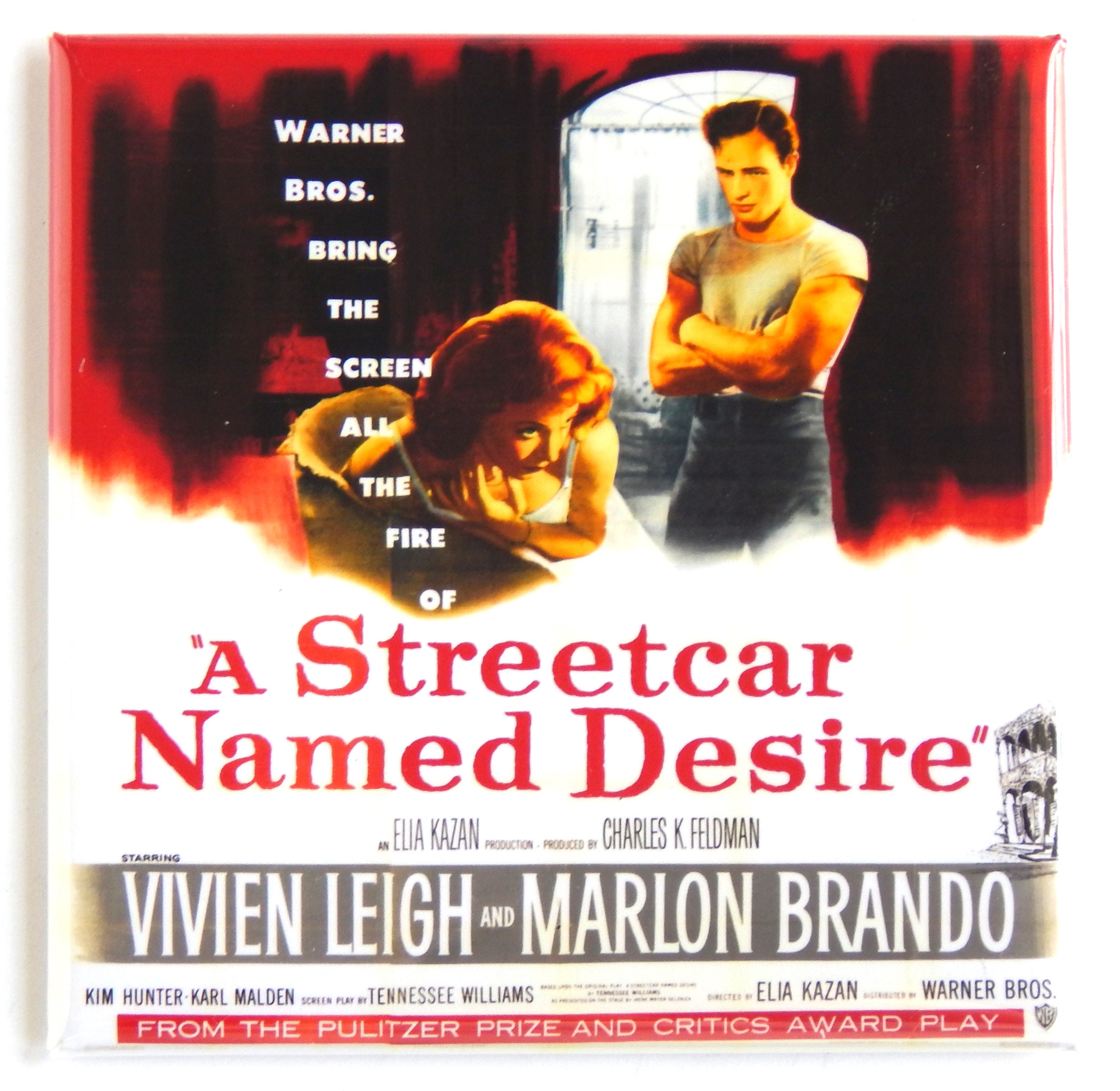 1951 A streetcar named desire Marlon Brando movie poster reprint 19x12.5 inches