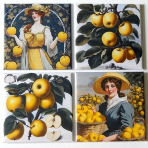 &quot;Gelbe Äpfel Kühlschrankmagnet Set &quot;&quot;Style A&quot;&quot;&quot;