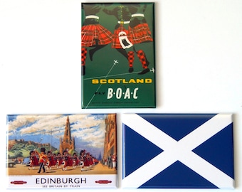 Scotland Travel Fridge Magnet Set
