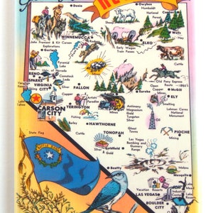 Greetings from Nevada Kühlschrankmagnet Karte