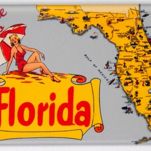Koelkastmagneet kaart Florida