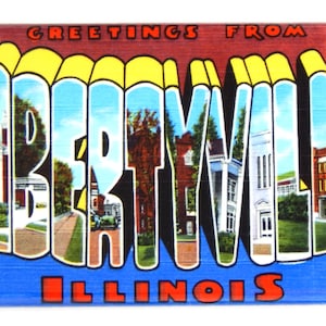 Greetings from Libertyville Illinois Fridge Magnet