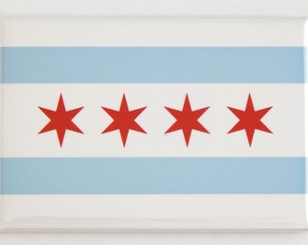 Chicago Illinois Flag Fridge Magnet