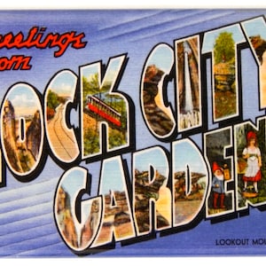 Greetings from Rock City Gardens Georgia Fridge Magnet