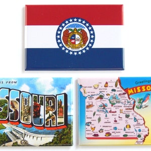 Greetings from Missouri Fridge Magnet Set