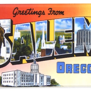 Greetings from Salem Oregon Fridge Magnet