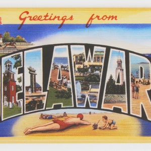 Greetings from Delaware Fridge Magnet