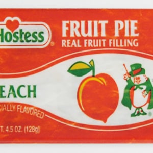 Peach Fruit Pie Fridge Magnet