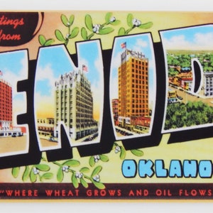 Greetings from Enid Oklahoma Fridge Magnet