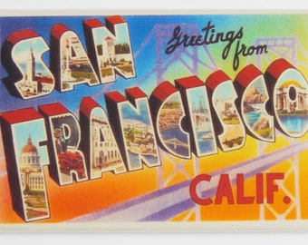 Saluti da San Francisco California Calamita da frigo "stile A"
